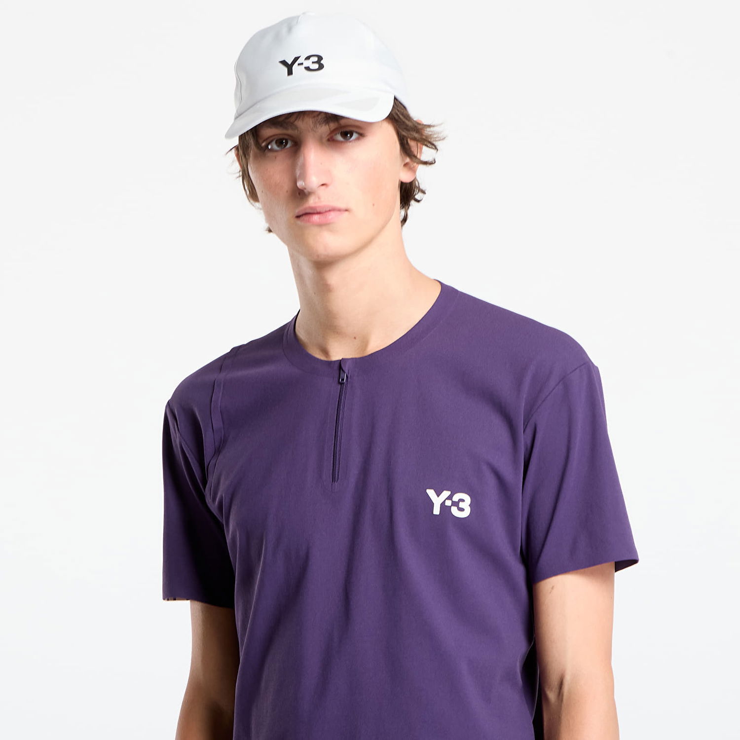 Тениска Y-3 Y-3 Zip T-Shirt Лилаво | JN2992, 1