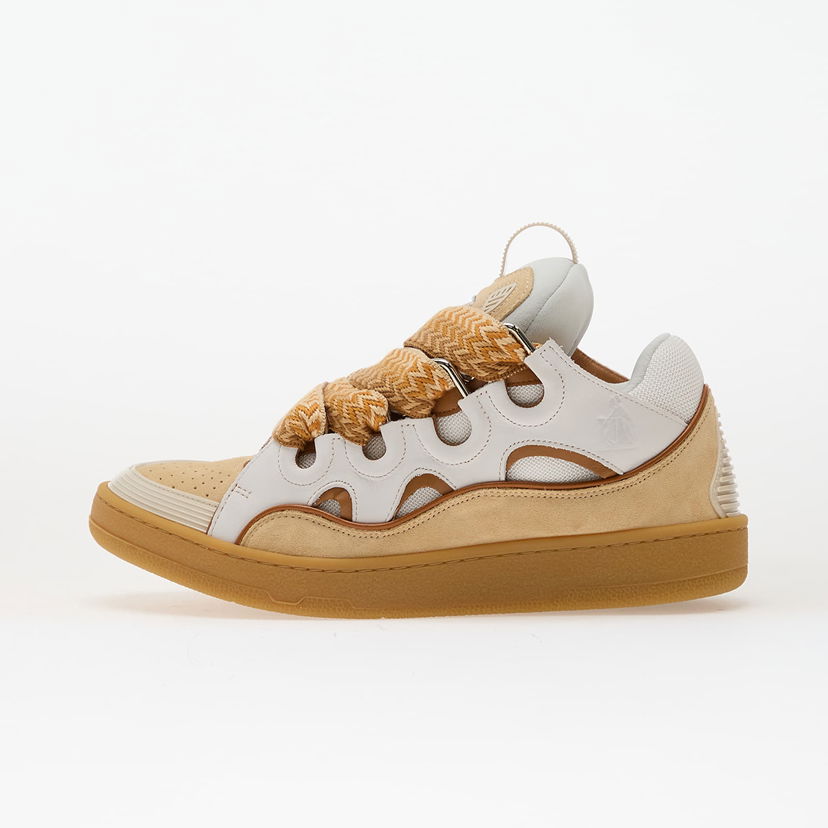 Кецове и обувки LANVIN Curb Sneakers Optic White/ Honey EUR 43 Бежово | FU-SKDK12-BICO-E25-B083