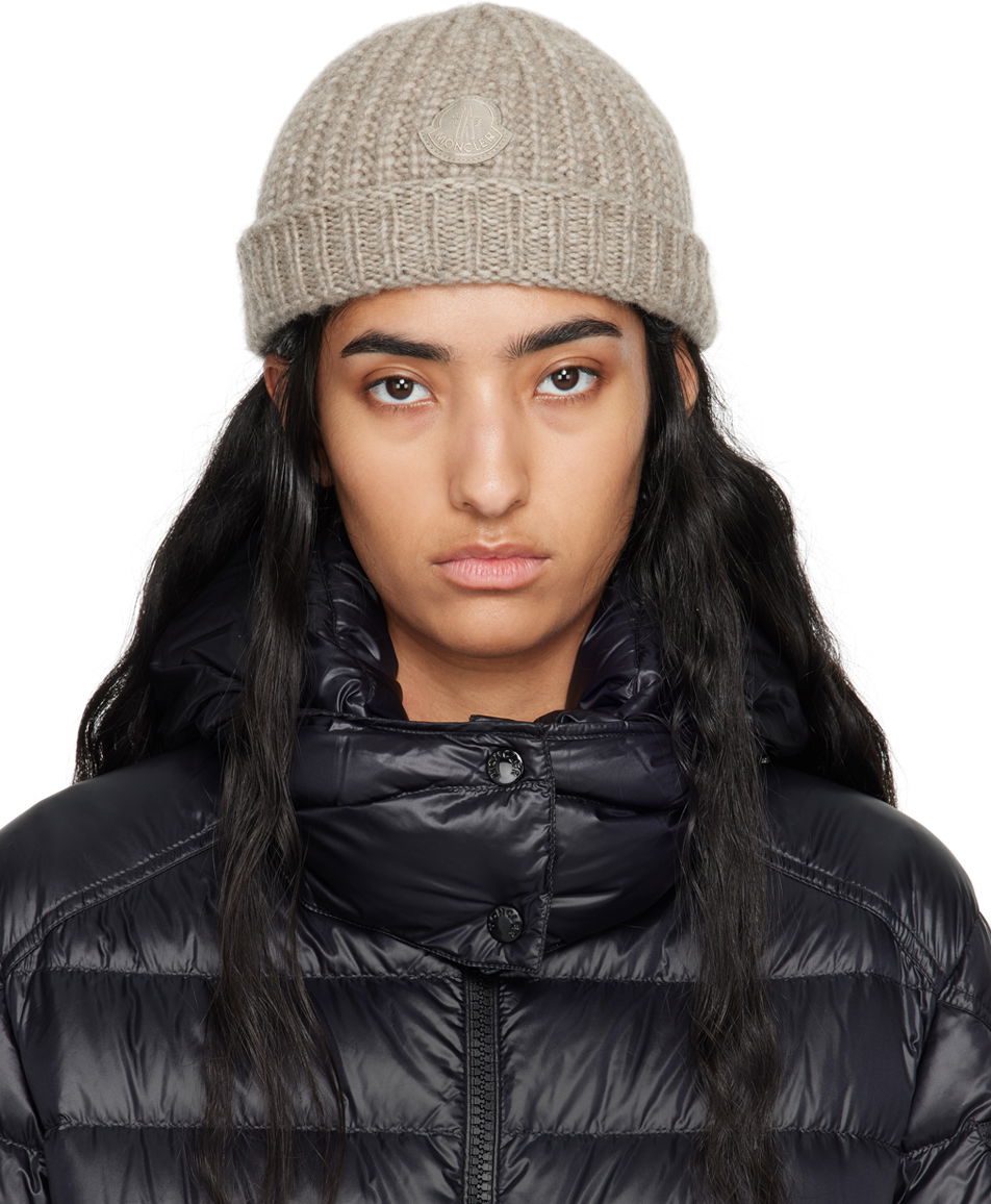Шапка Moncler Taupe Virgin Wool Beanie Черно | J20933B00057M2039, 0