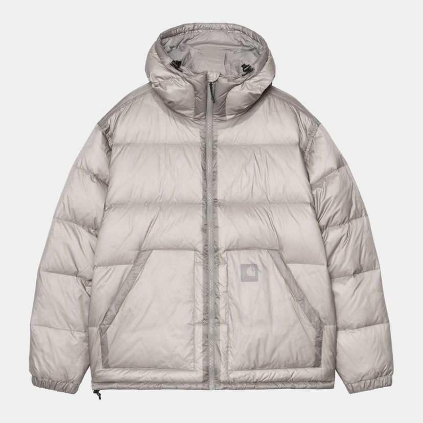 Пухо яке Carhartt WIP Lucid Hooded Puffer Jacket Сиво | A252001_24