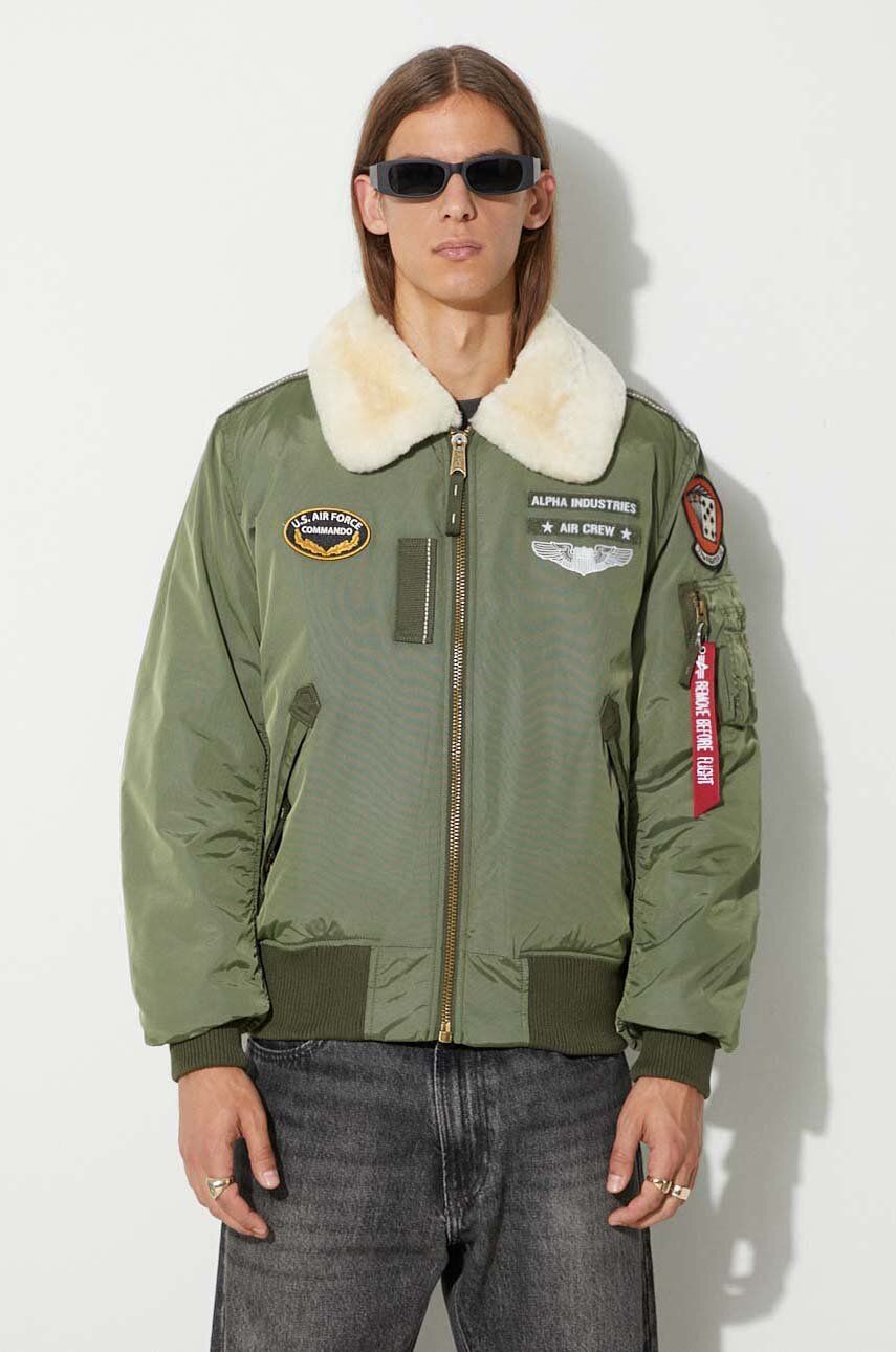 Яке бомбър Alpha Industries Injector III Air Force Bomber Jacket Зелено | 198113.01, 0