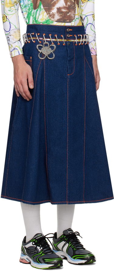 Пола Chopova Lowena Chopova Lowena Nosebutter Denim Midi Skirt Синьо | 8115, 1