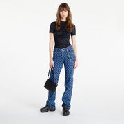 Monogram Denim High Waisted Trousers