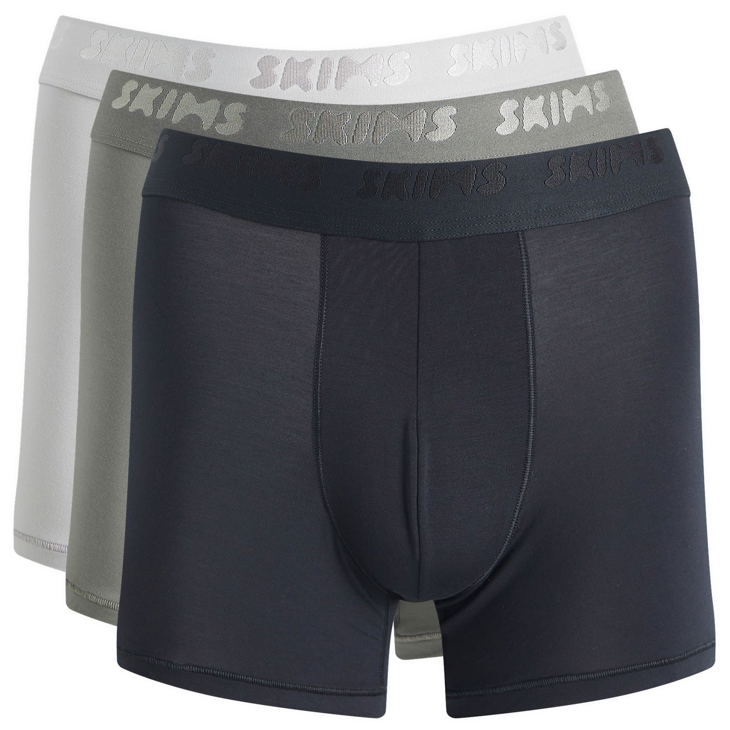 Боксерки SKIMS 3" Boxer Brief 3-Pack, Size Large Сиво | BO-BBR-5628M-GUN, 0