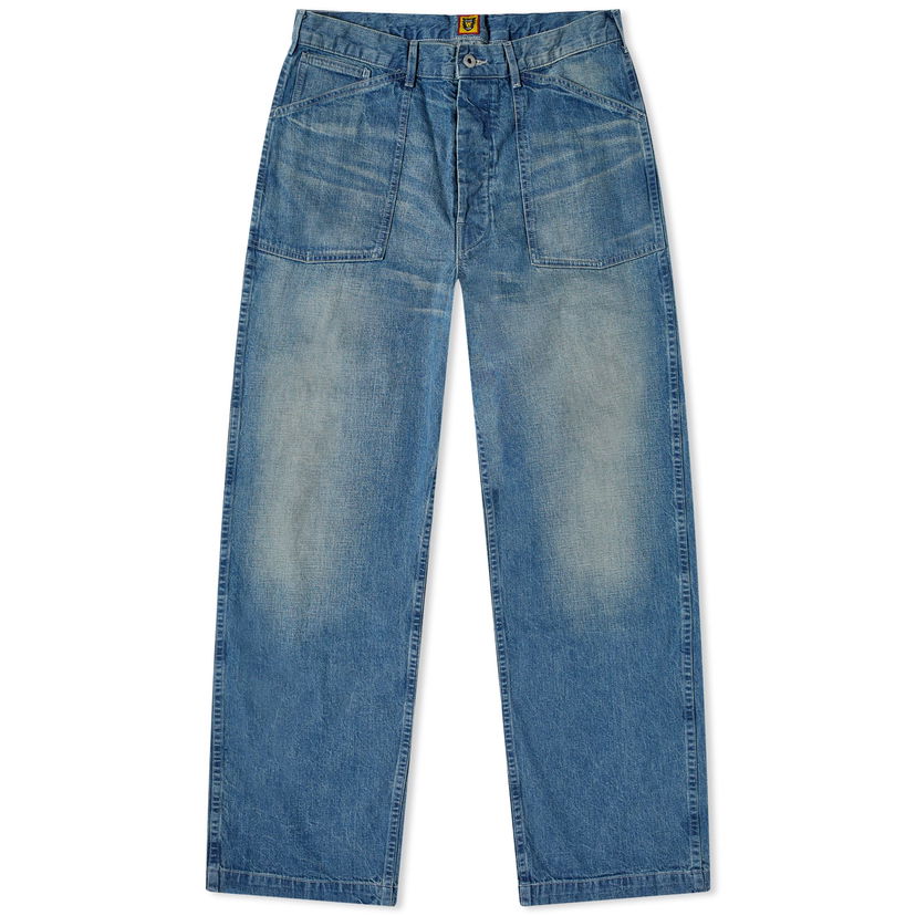 Дънки Human Made Human Made Loose Denim Jeans, Size Large Синьо | HM27PT011-I