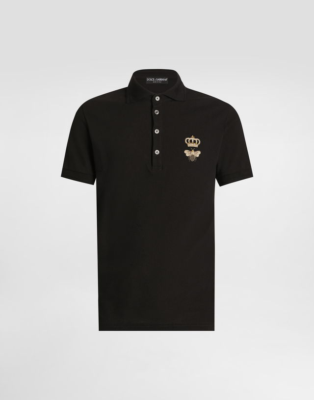 Cotton Piqué Polo Shirt With French Wire Patch