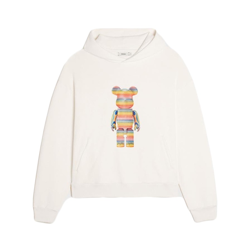 Суитчър PANGAIA Pangaia x Haroshi x Medicom Toy Recycling Hoodie Бяло | 752-148-0001, 0