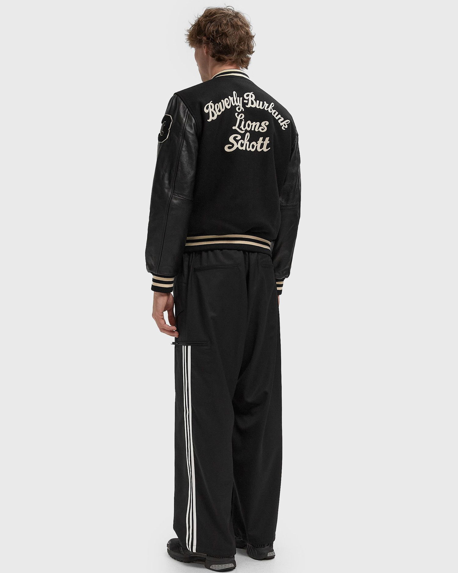 Яке бомбър Schott NYC Varsity Jacket Lower East Side Черно | LCBOWLER-BLACK, 1