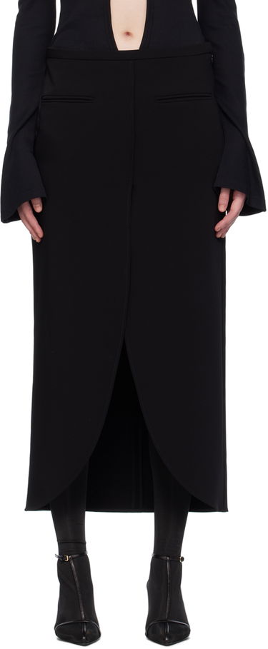 Пола Courrèges Courrèges Ellipse Midi Skirt Черно | 224CJU142PL0159, 0