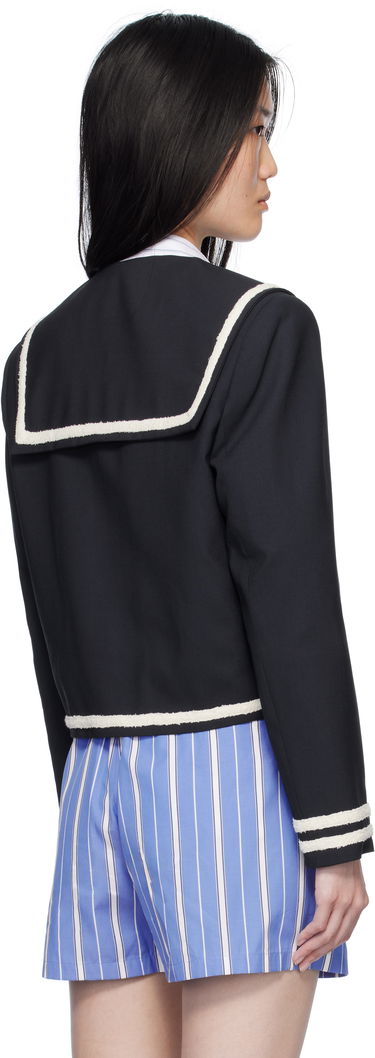 Яке MSGM MSGM Sailor Collar Cropped Jacket Тъмно синьо | 3841MDG02 257127, 2