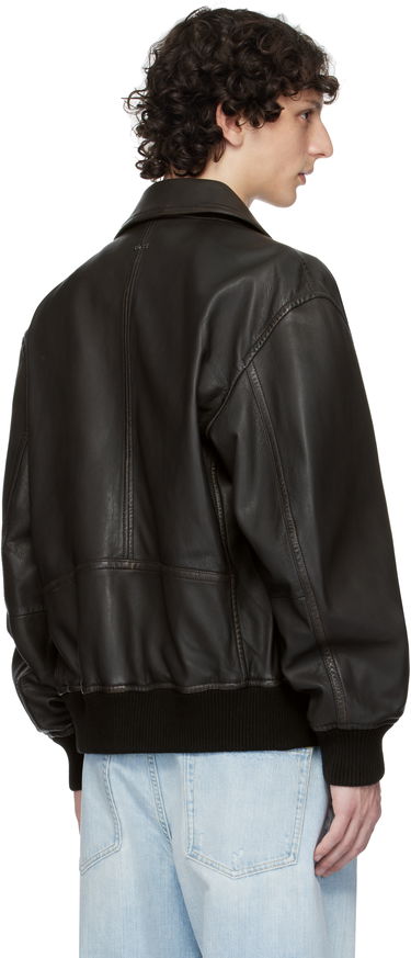 Яке BOSS BOSS Zip Leather Jacket Черно | 50543240, 2