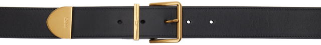 Leather Belt With Logo Buckle