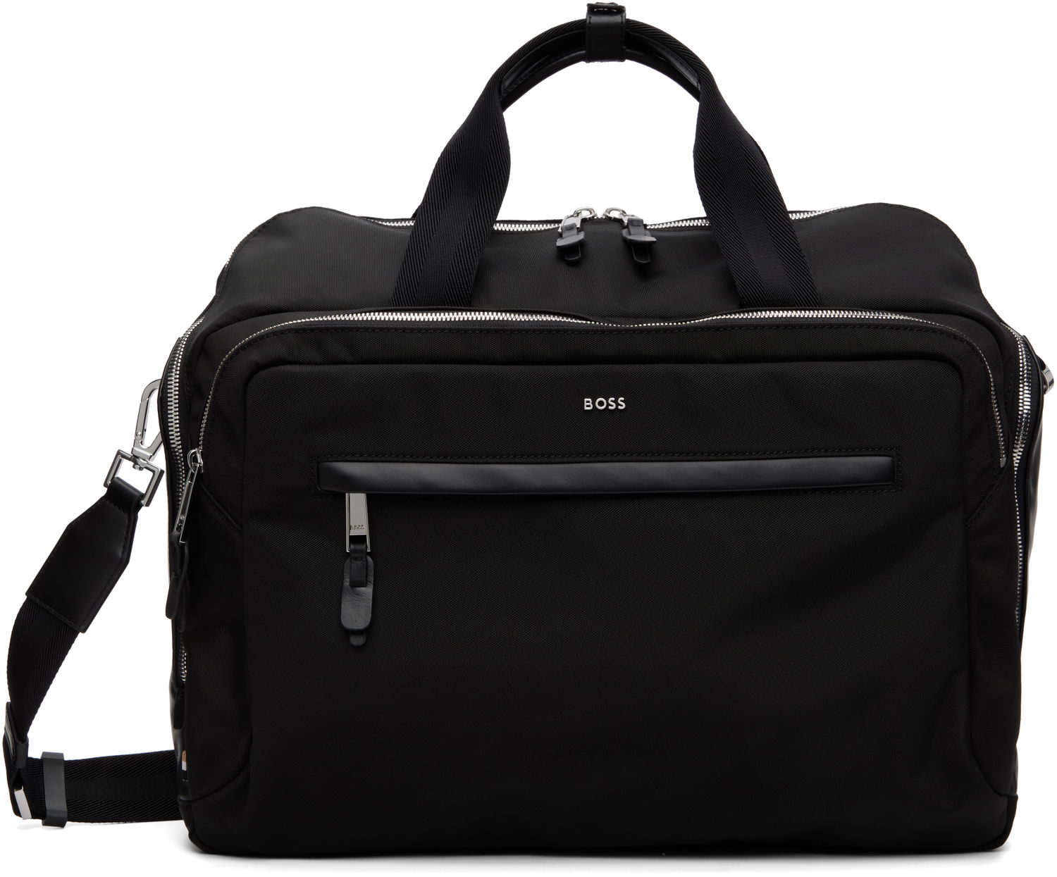 Чанта през рамо BOSS Nylon Logo Hardware Duffle Bag with Detachable Strap Черно | 50548008, 0