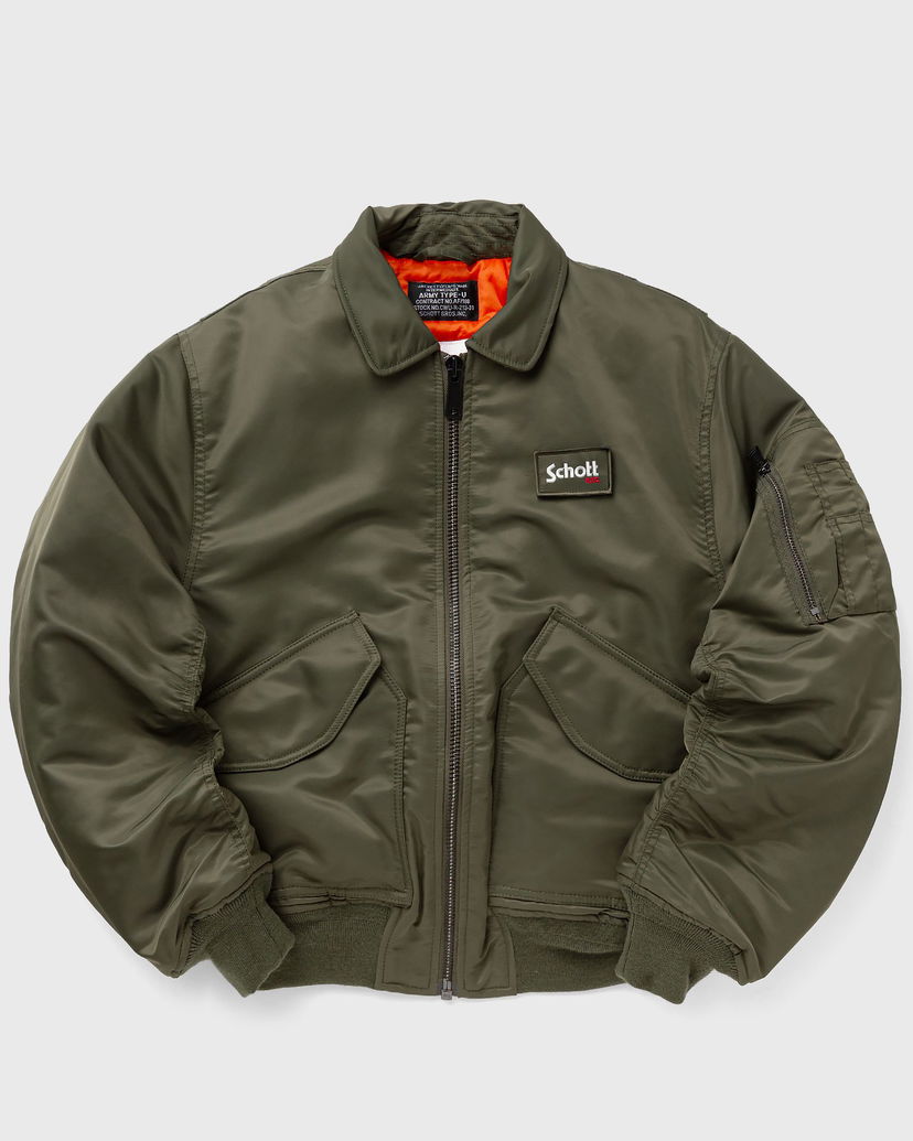 Яке бомбър Schott NYC Bomber Jacket Green Зелено | 21090RS-ARMY-KAKI