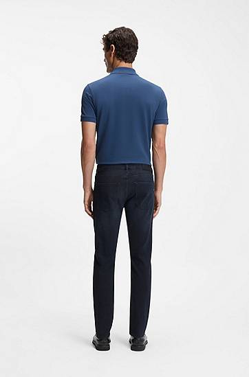 Дънки BOSS Delaware slim-fit knitted denim jeans Тъмно синьо | 50551425, 1