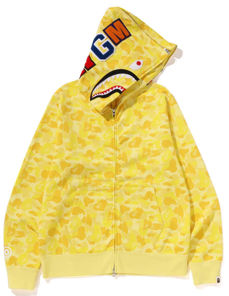 Суитчър BAPE A Bathing Ape Shark Full Zip Hoodie S Жълто | 1K72-115-Kids, 0