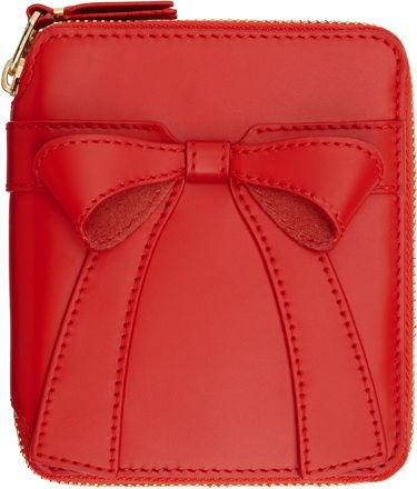 Портфейл Comme des Garçons COMME des GARÇONS Big Bow Zip Wallet Червено | SA2100BB, 0