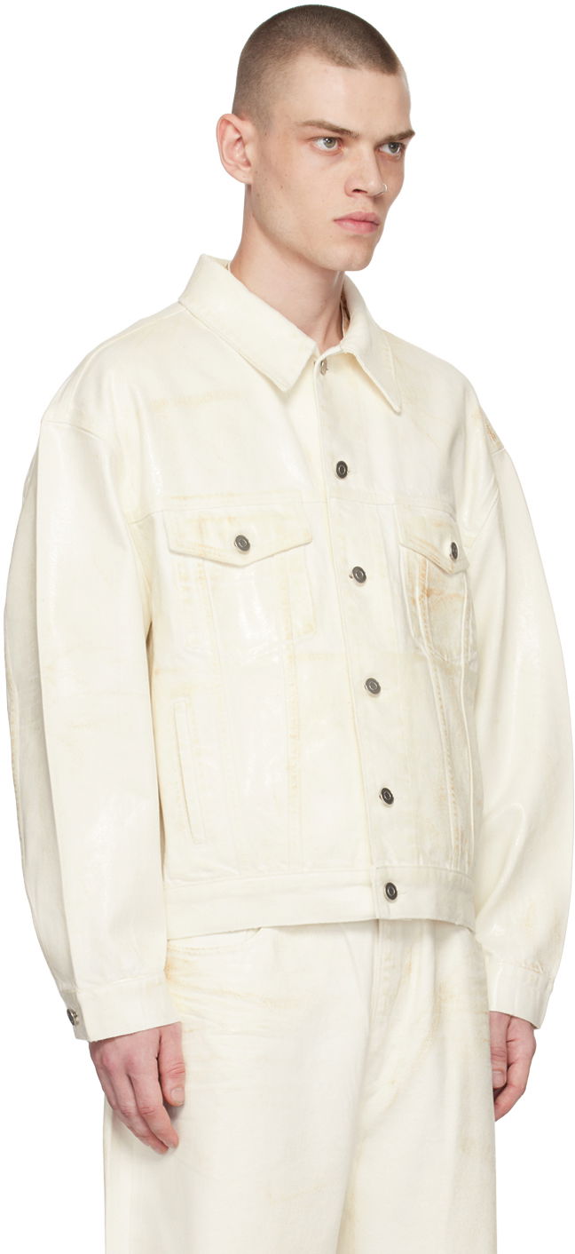 Яке We11done We11done Foil Coated Trucker Jacket Бяло | WD-DJ1-23-318-U-WH, 1