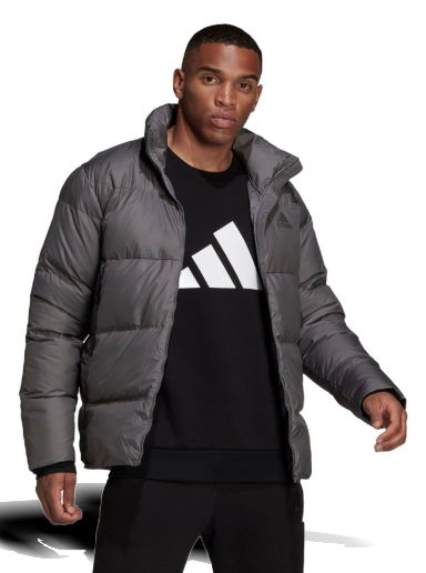 Пухо яке adidas Originals D11 Big Baffle Down Hooded Jacket Сиво | GV5349