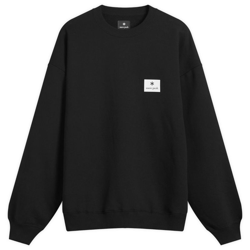 Суитчър Snow Peak Square Logo Pullover Sweatshirt Черно | NSD-SW-25AU001-BLK