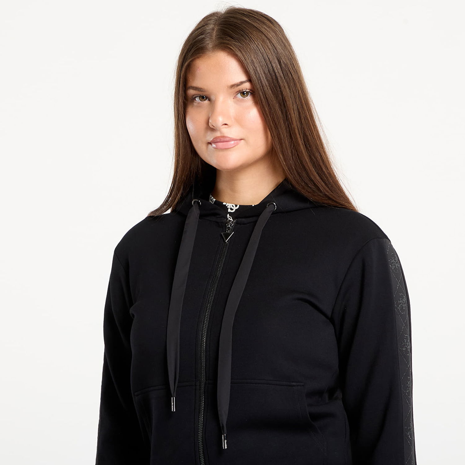 Суитчър GUESS GUESS New Hooded Scuba Sweatshirt Черно | W5YQ05KBYE2-JBLK, 1