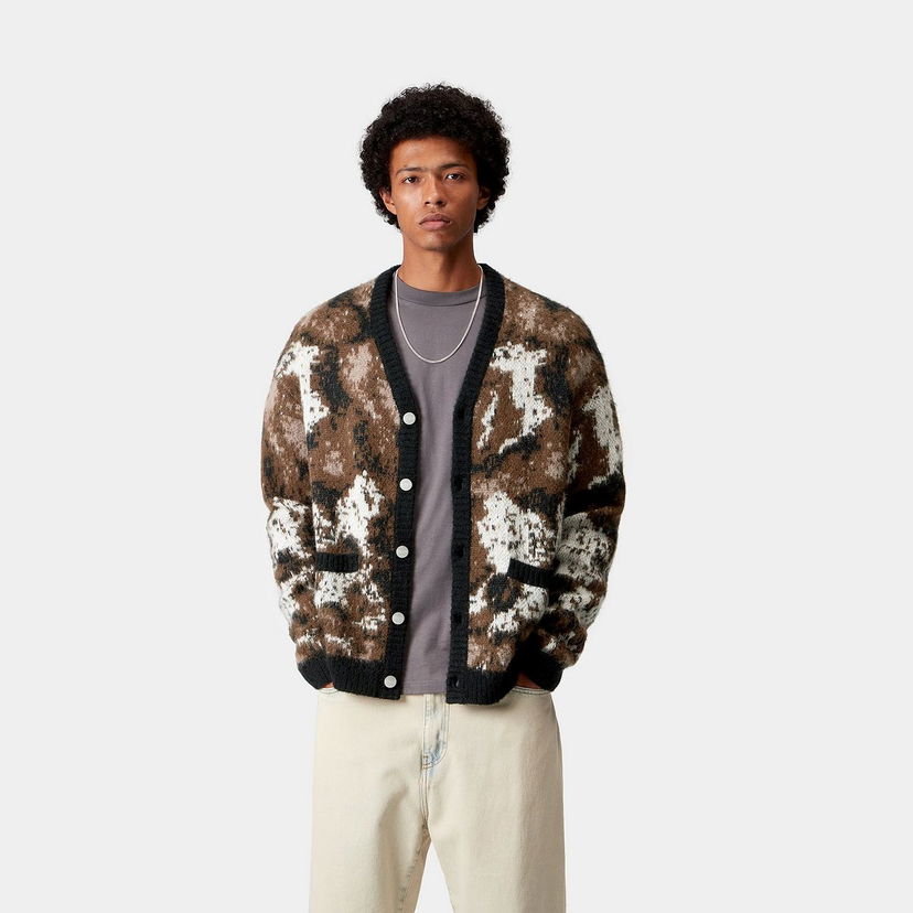 Пуловер Carhartt WIP Carhartt WIP Merton Cardigan Wild Dog Jacquard Кафяво | I035391_9
