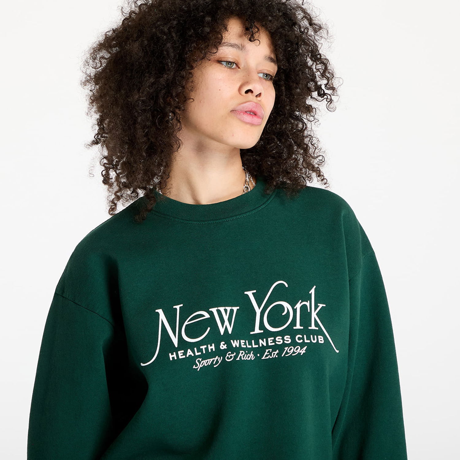 Пуловер Sporty & Rich Sporty & Rich NY94 Crewneck Sweatshirt Зелено | ST071606034GR10, 1