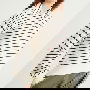 Суитчър JW Anderson JW Anderson Striped Polo Sweatshirt, Size Large Бяло | JW0243-PG1857-036, 5