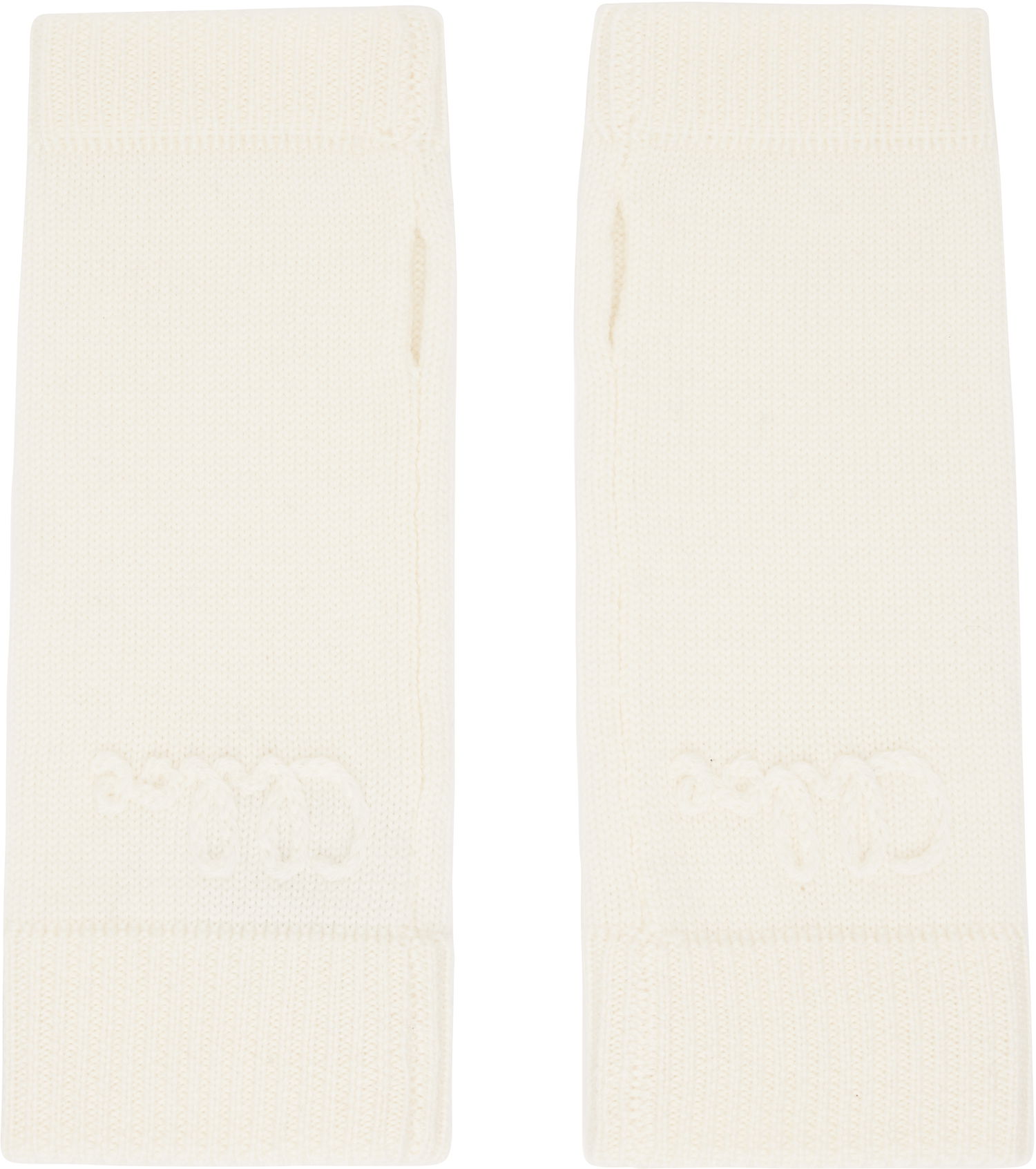 Ръкавици CHLOÉ Lace Knit Fingerless Gloves Бяло | CHC25SG029LCJ, 1