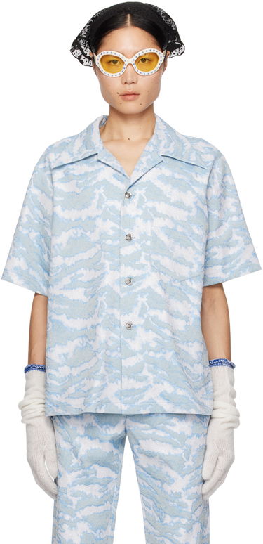 Риза Anna Sui Anna Sui Exclusive Printed Shirt Синьо | M1024D20, 0