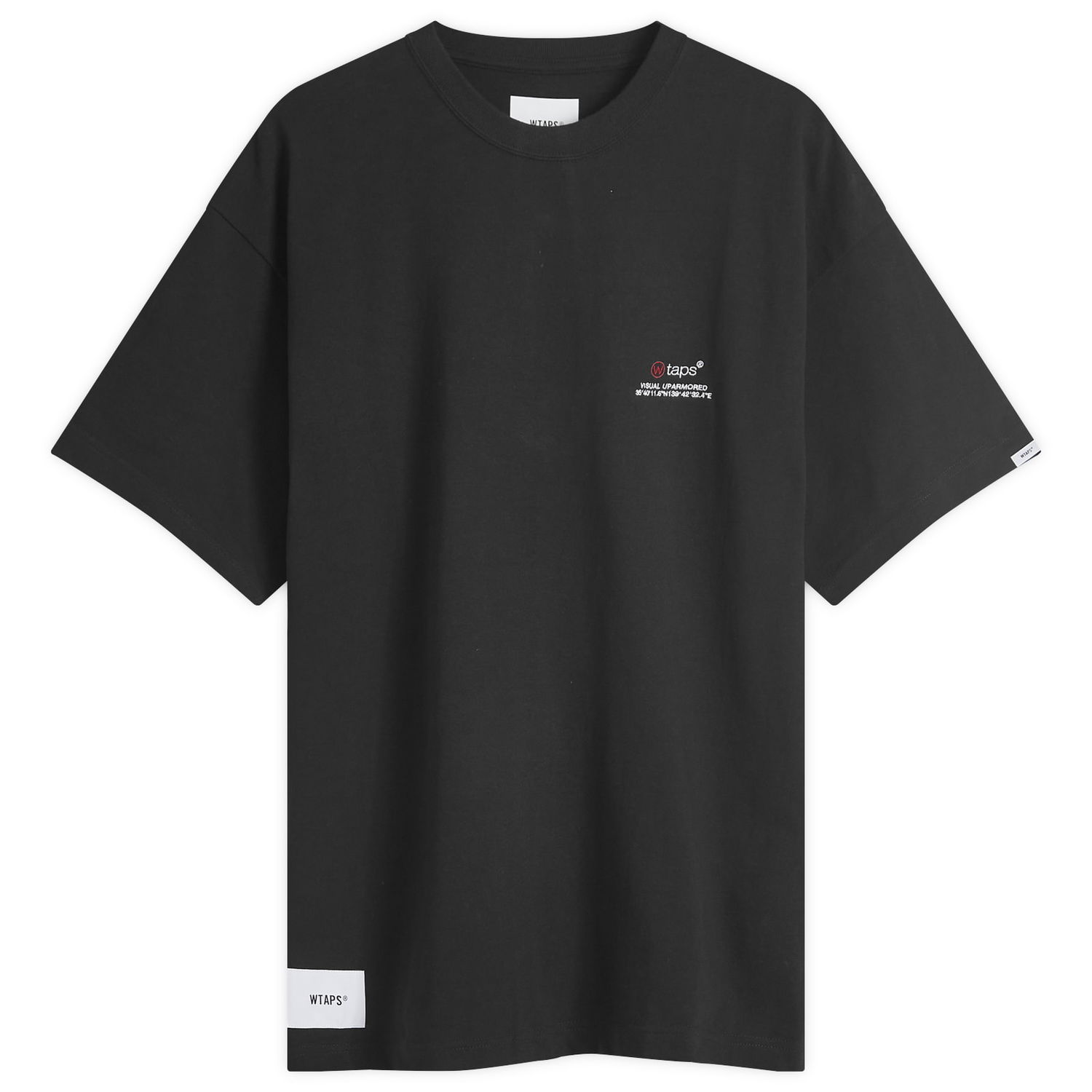 Тениска WTAPS Men's 03 Embroidered Logo T-Shirt Black Large Черно | 242ATDT-CSM03-BLK, 0
