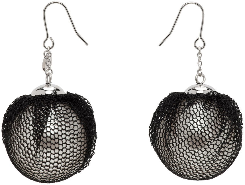 Обеци UNDERCOVER Undercover Mesh Ball Earrings Черно | UC1D1R51-1, 0