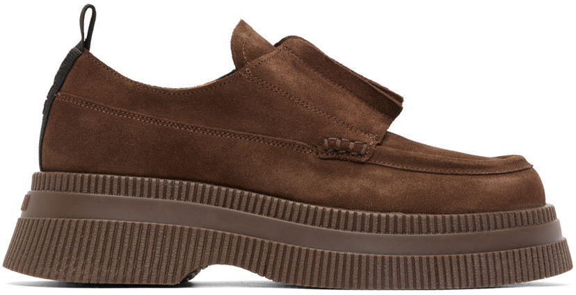 Кецове и обувки GANNI GANNI Creepers Suede Loafers Кафяво | S1941