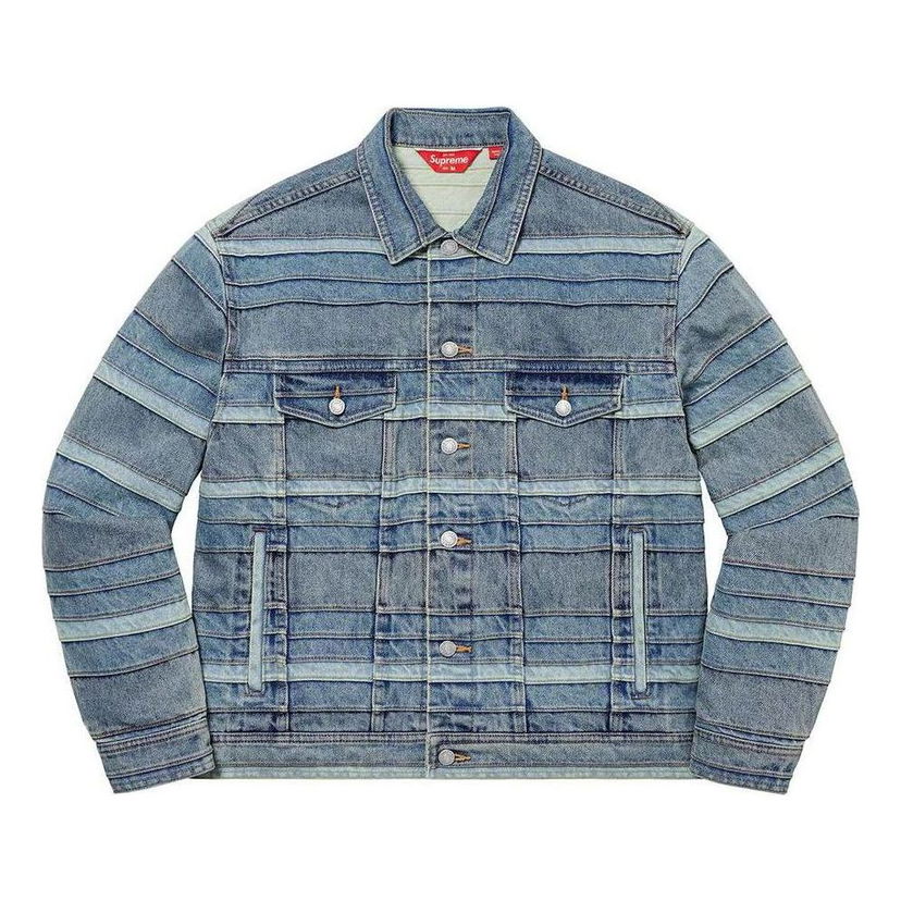 Яке Supreme Layered Denim Trucker Jacket Синьо | SUP-FW22-779