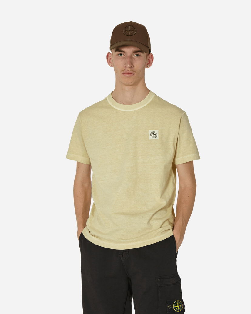 Тениска Stone Island Garment Dyed Logo T-Shirt Бежово | 801523757 V0191