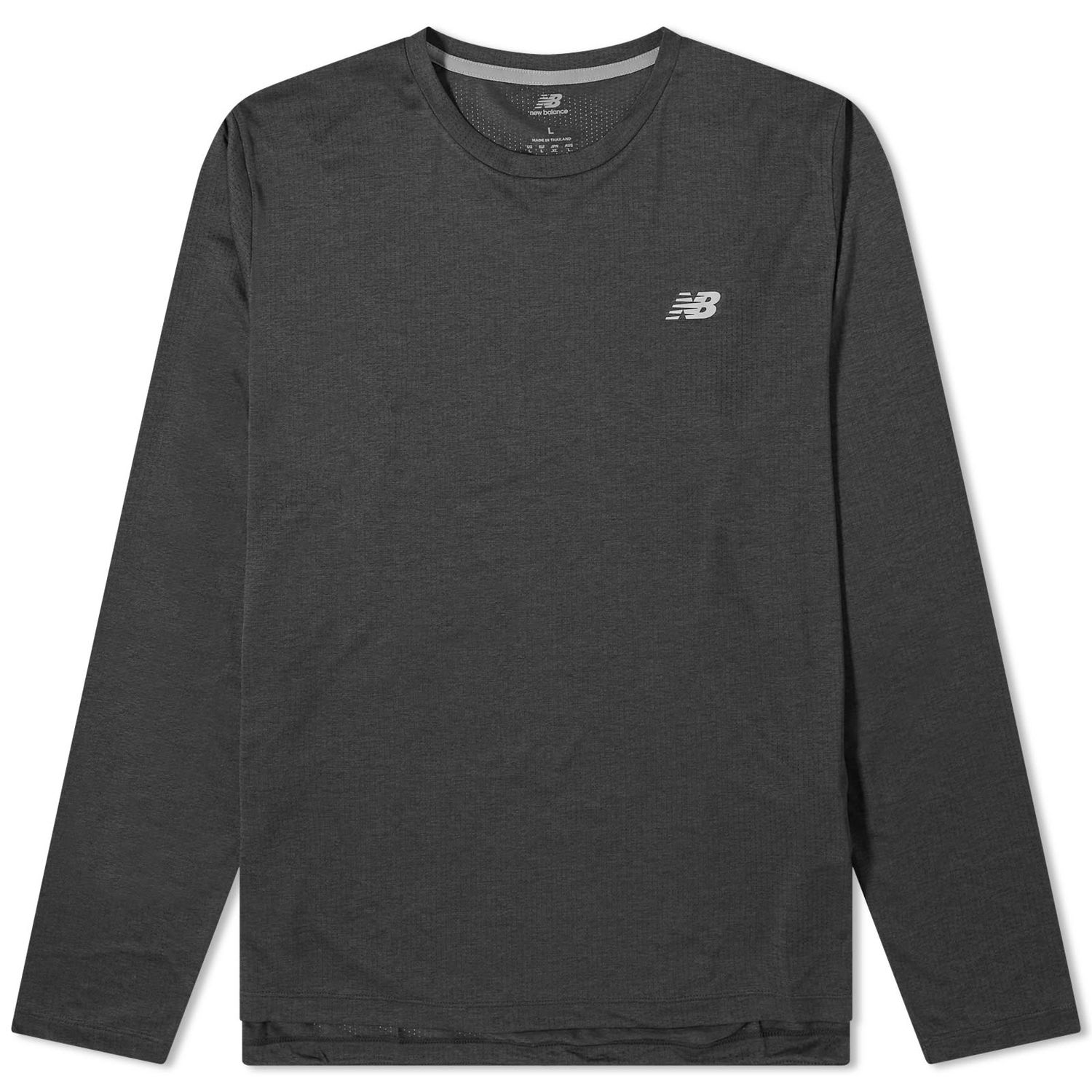 Тениска New Balance NB Athletics Run Long Sleeve T-Shirt Черно | MT41256, 0