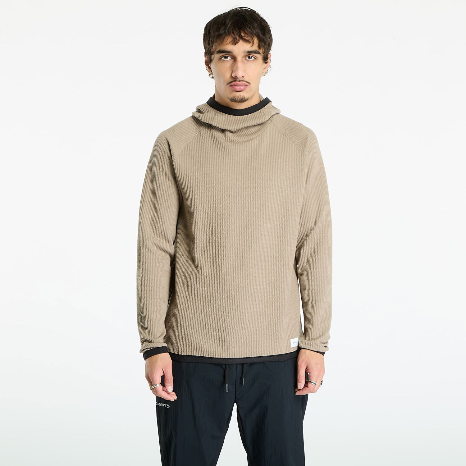 Суитчър Craft Craft Grid Hoodie Бежово | 1916667-240000, 0