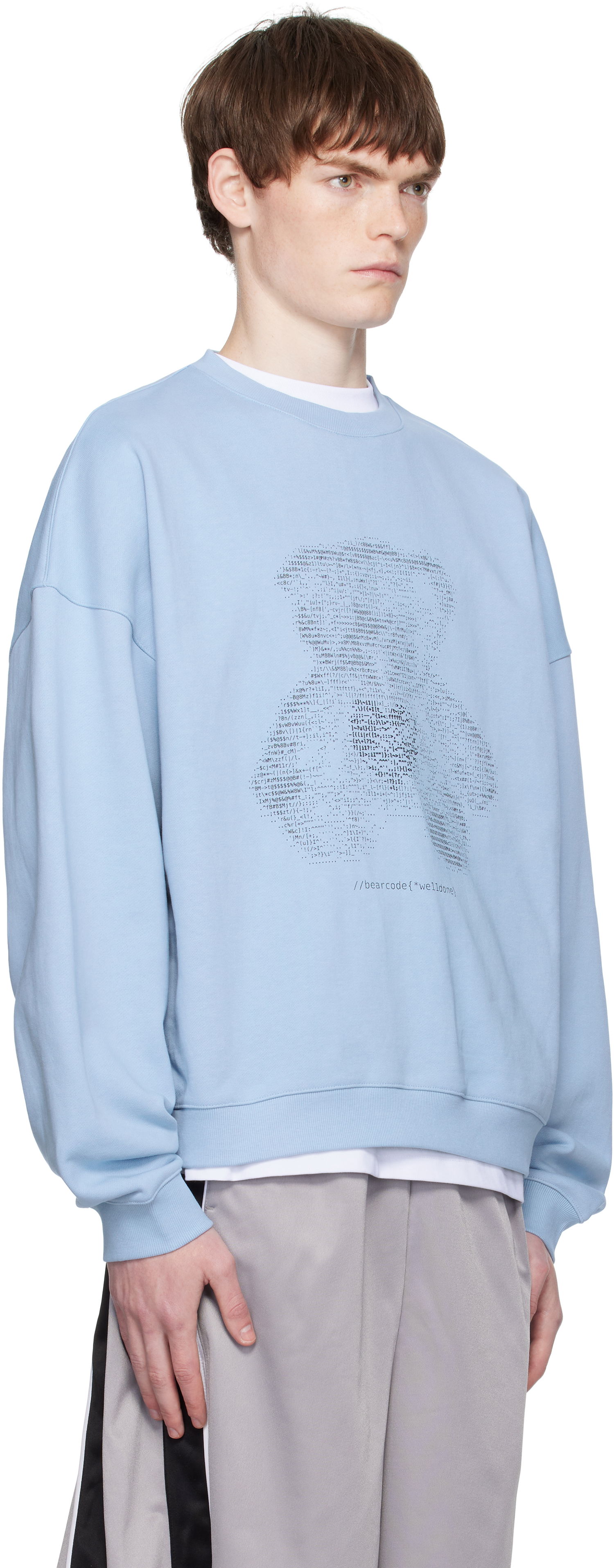 Суитчър We11done Coding Teddy Sweatshirt Синьо | WD-TS2-25-789-U-BL, 1