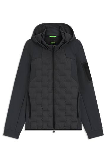Яке BOSS Down-filled Hooded Jacket Черно | 50541045