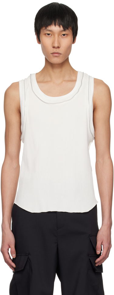 Потник UNDERCOVER UNDERCOVER Ribbed Tank Top Бяло | UC1E4803-1, 0