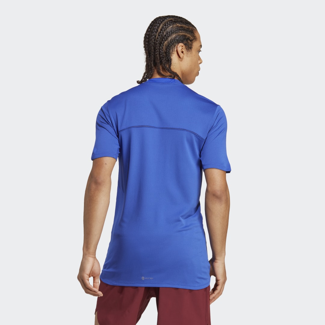 Тениска adidas Originals Designed 4 Training HEAT.RDY HIIT Training Синьо | IB9094, 1
