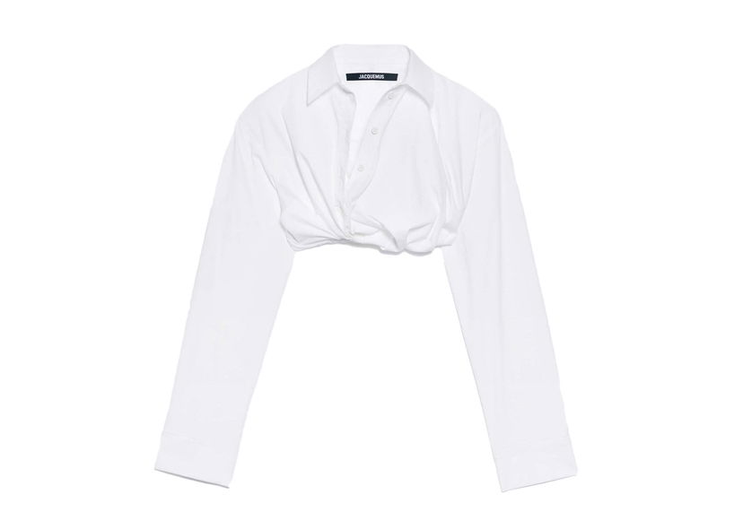 Риза Jacquemus La Chemise Bahia Courte Shirt Бяло | 233SH042-1454-100