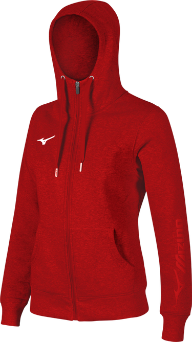Суитчър Mizuno Sweat Full Zip Hoodie Червено | 32ec9700c-62, 1