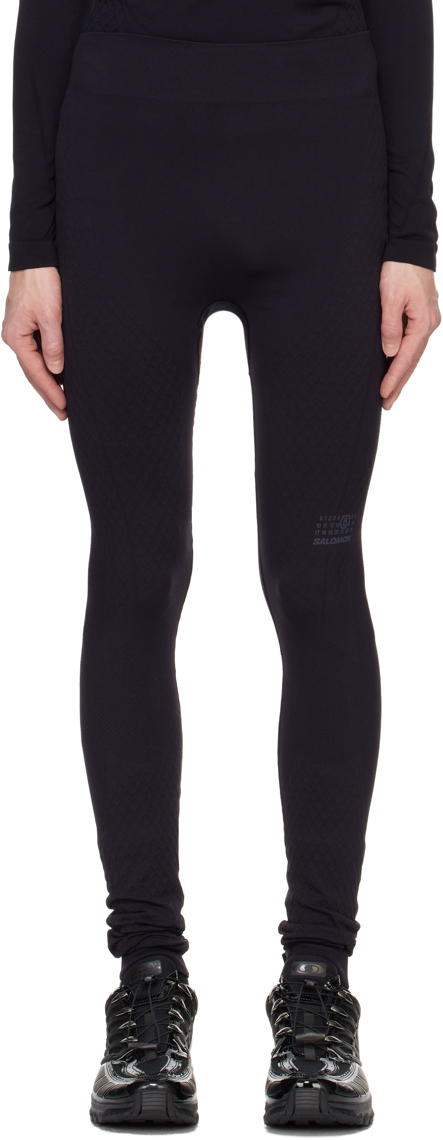 Чорапи Maison Margiela Textured Leggings Черно | SH0KA0033 M20038, 0
