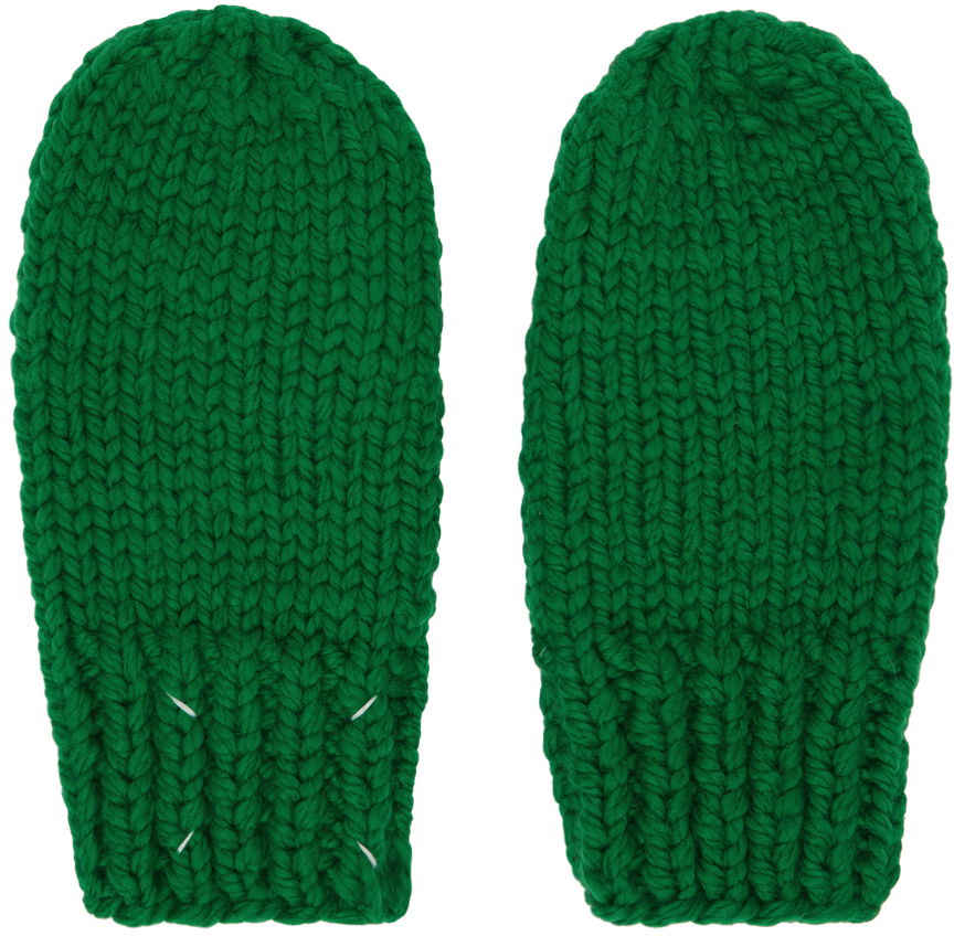 Ръкавици Maison Margiela Childish Stitches Mittens Зелено | S50TS0036 S18420, 0