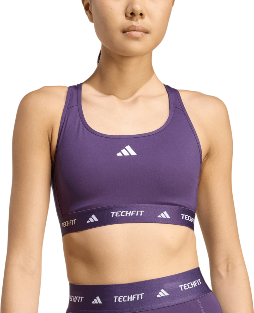Сутиен adidas Originals TechFit Medium Support Sports Bra Лилаво | jw7242, 0