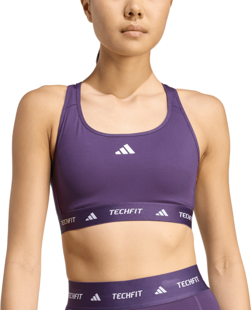 Сутиен adidas Originals TechFit Medium Support Sports Bra Лилаво | jw7242