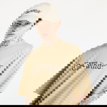 Тениска Off-White Off-White Big Bookish Skate Short Sleeve T-Shirt Бежово | OMAA120S25JER00K6110, 1
