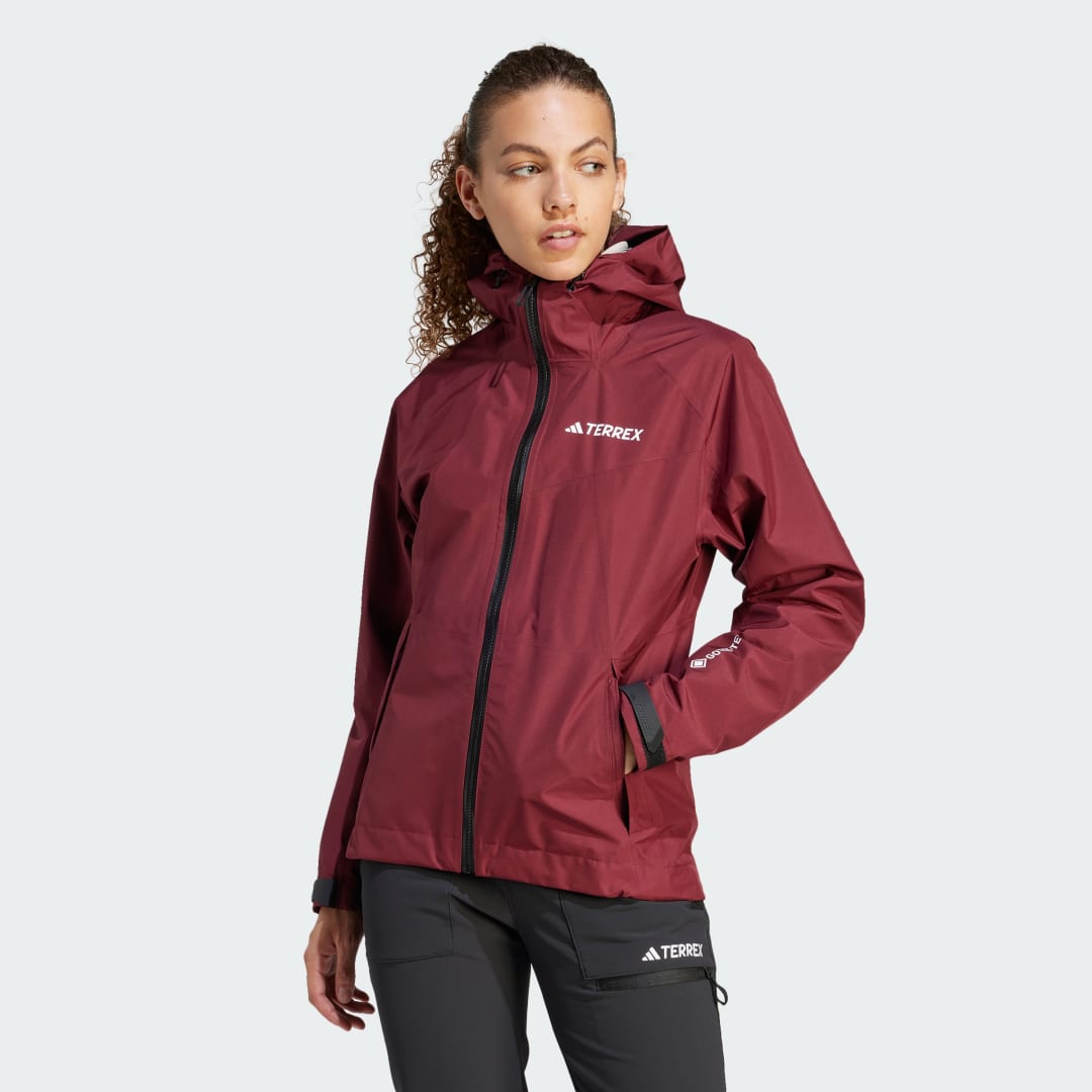 Яке adidas Originals Terrex Xperior GORE-TEX Paclite Rain Бургунди | IB4257, 1