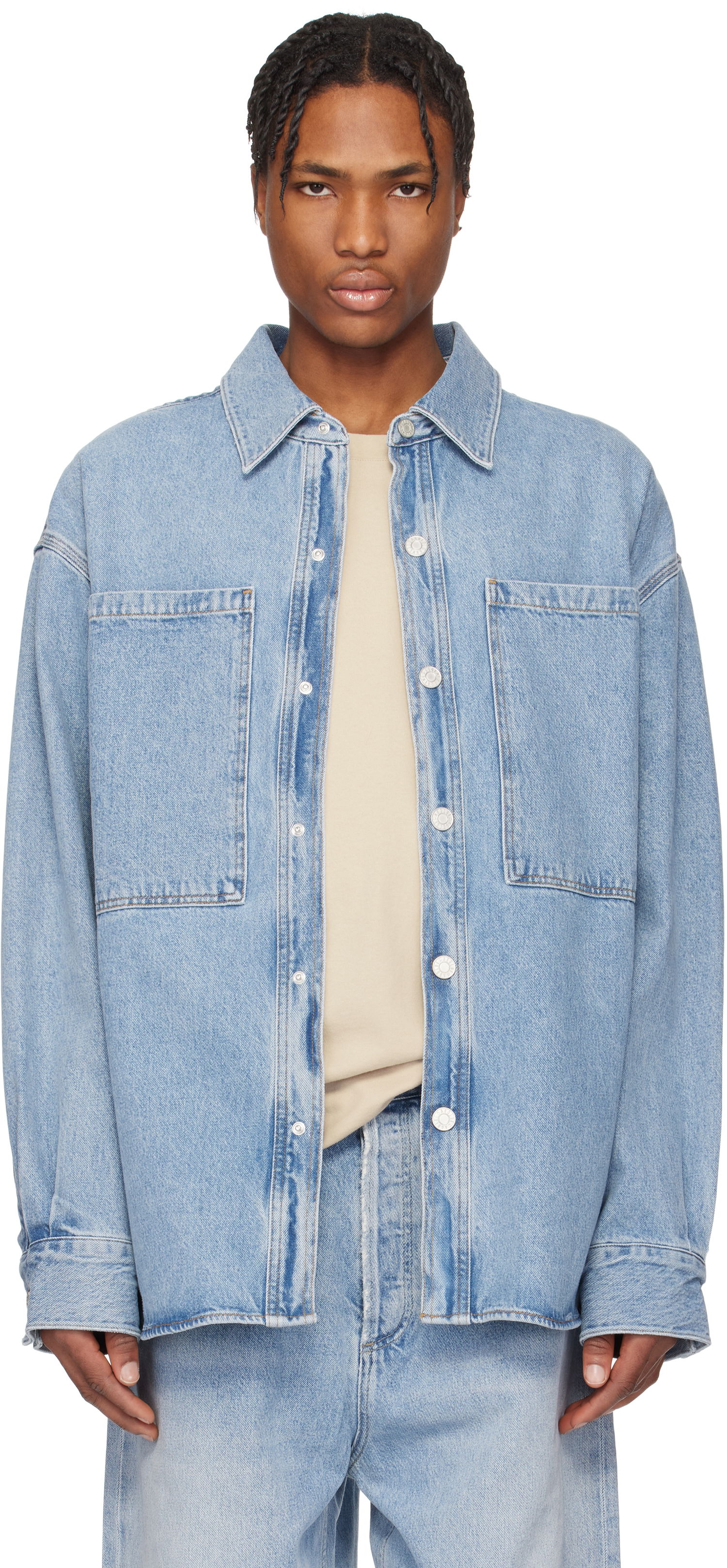 Риза AGOLDE AGOLDE Atticus Denim Jacket Синьо | A4031B-1206, 0